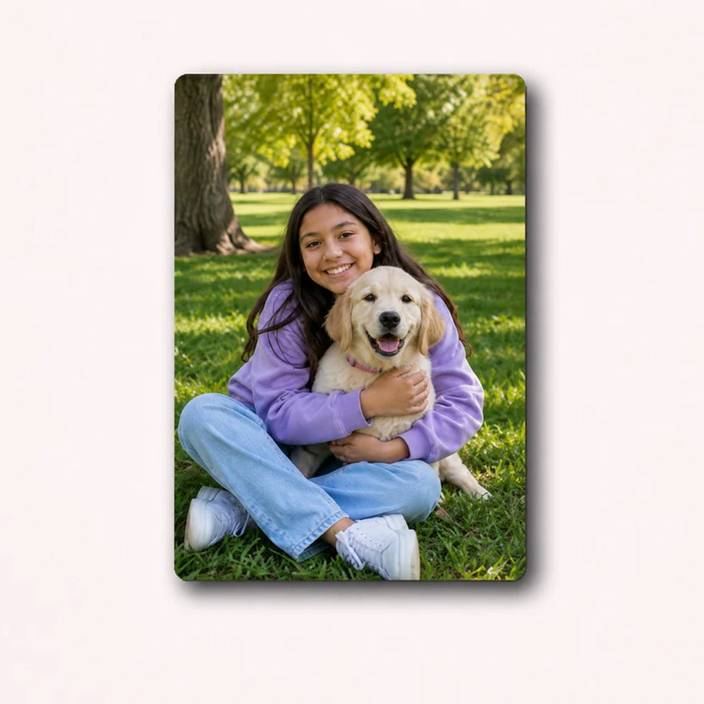 Custom 8 by 12 ChromaLuxe metal photo print hero