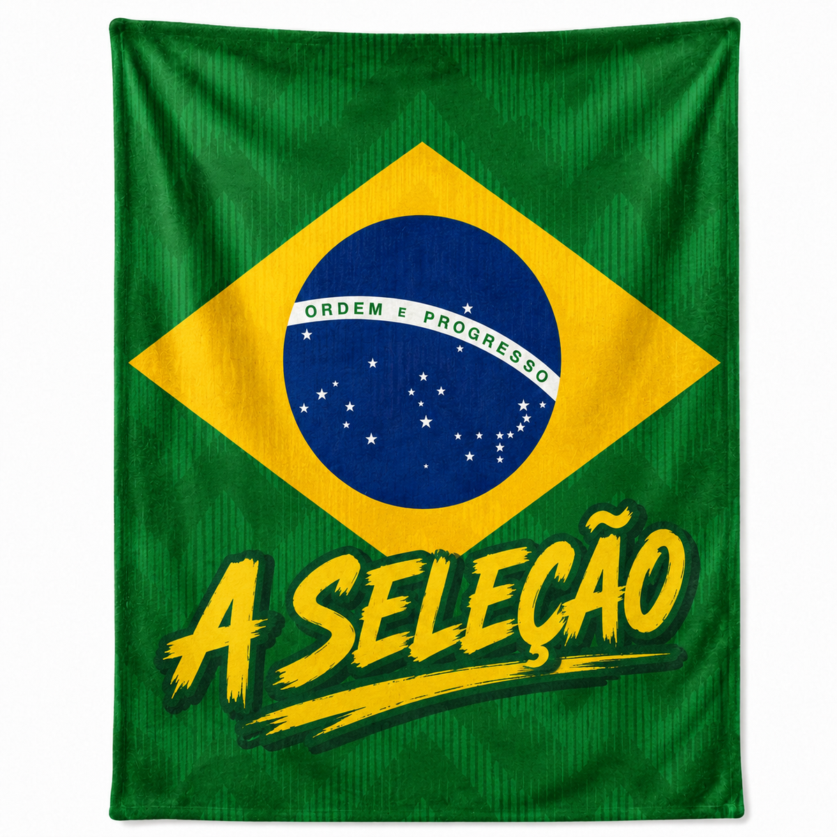 Brazil 50 by 60 inch Minky Touch World Team Blanket