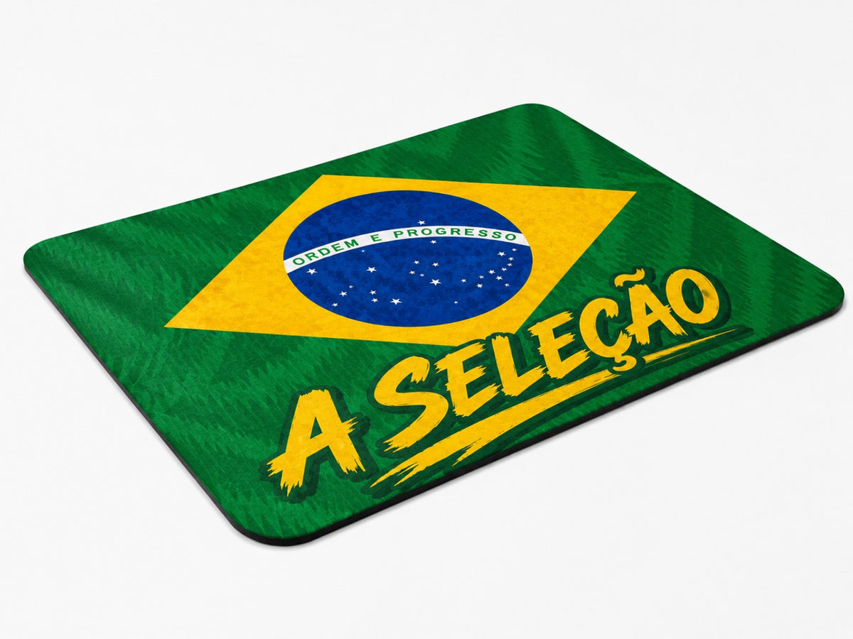 Brazil World Team Mouse Pad, 9.25 by 7.75 inches