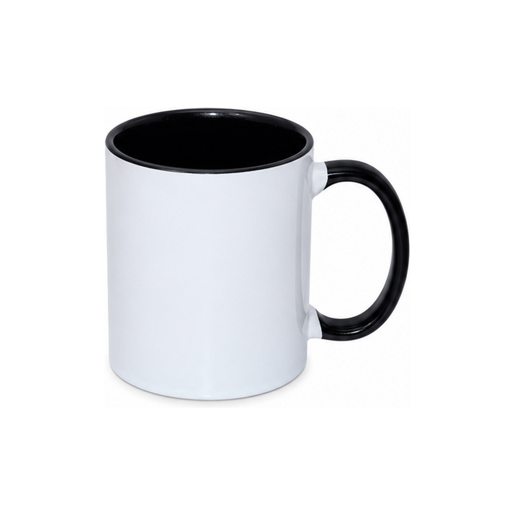Black blank custom 11 oz coloured photo mug