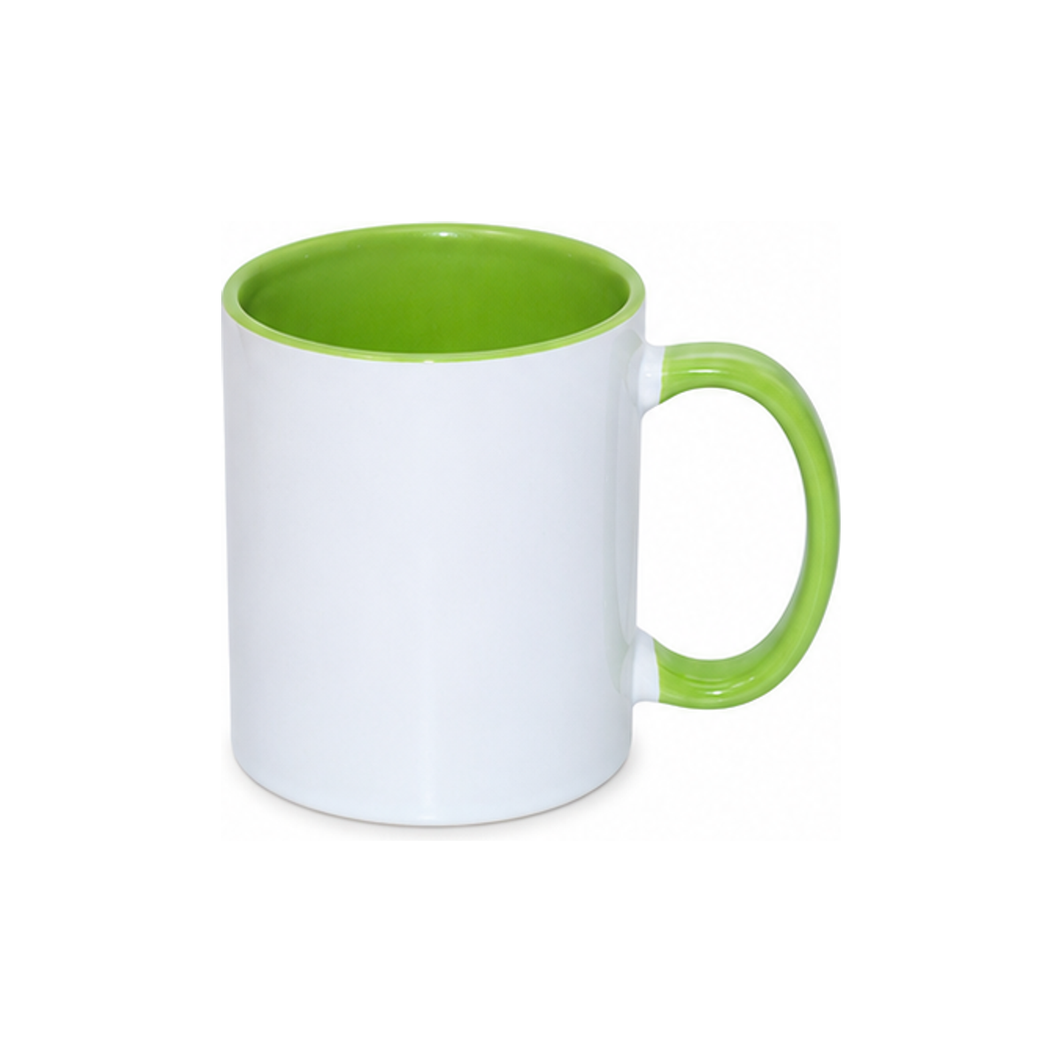 Green blank custom 11 oz coloured photo mug