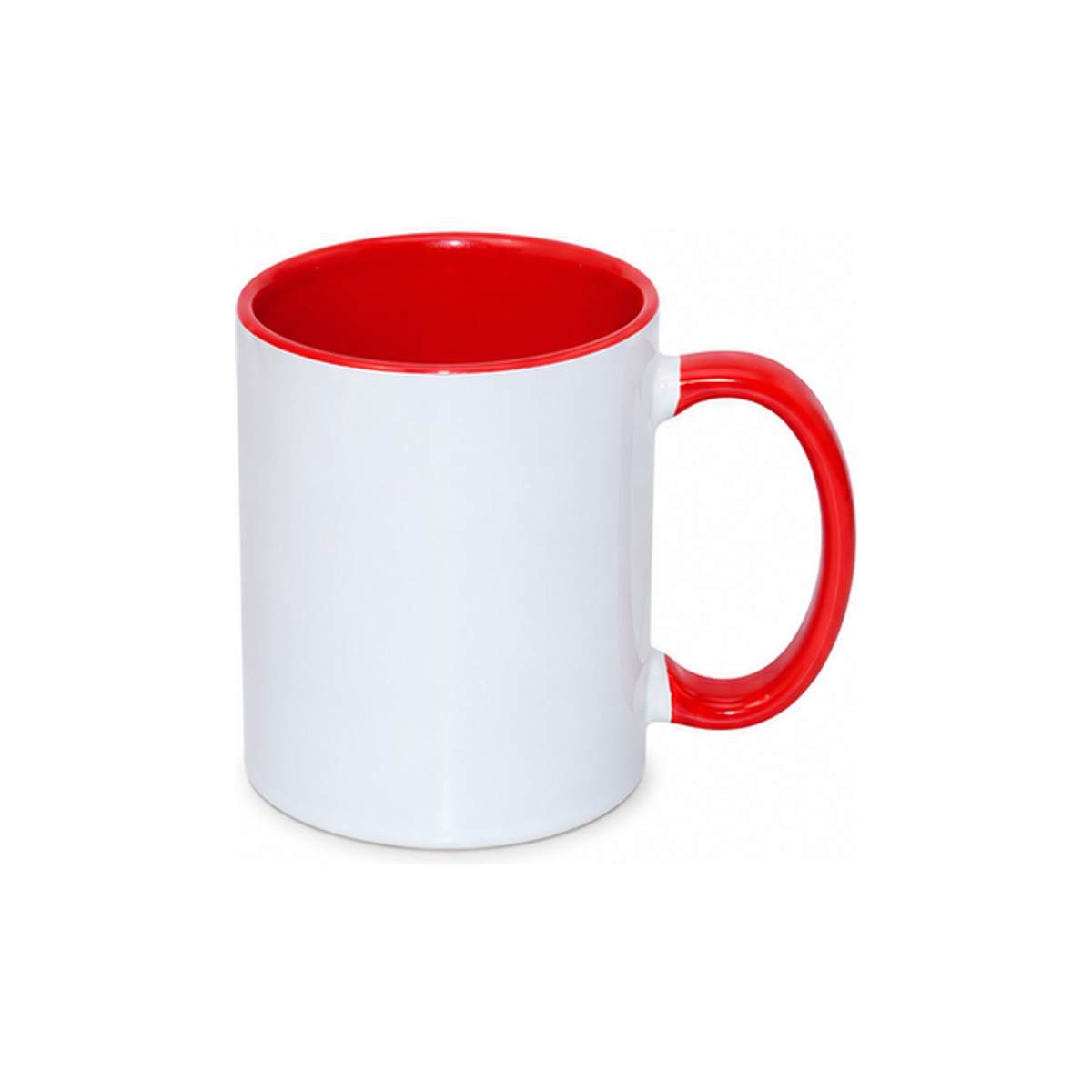 Red blank custom 11 oz coloured photo mug