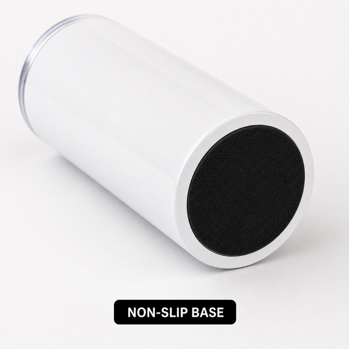 Custom 20 oz tumbler non-slip base detail