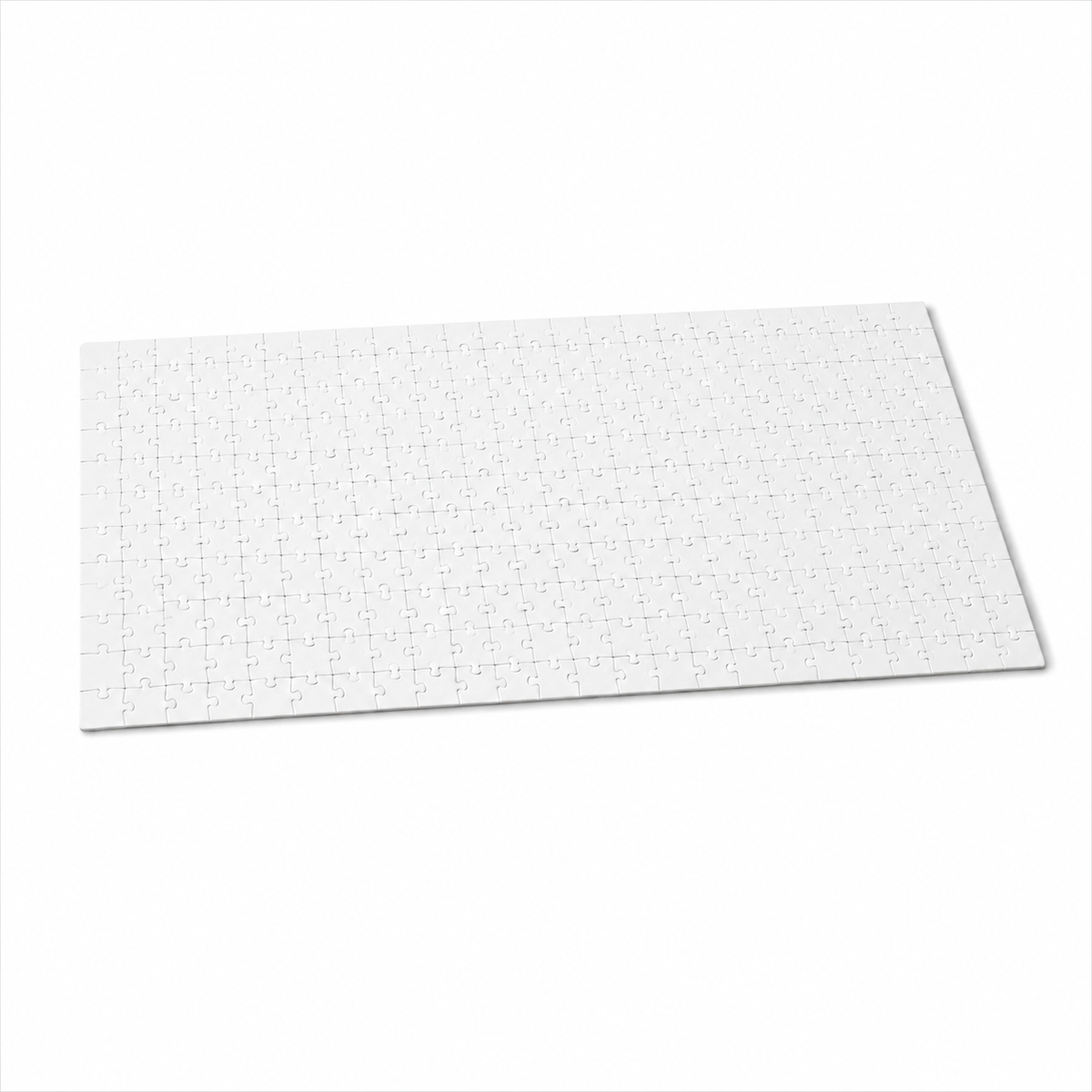 Blank 252-piece 9.5 by 14 inch photo puzzle angled view