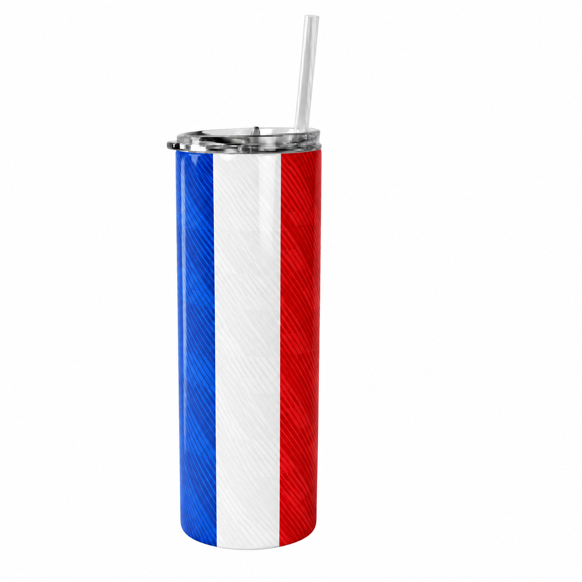 France 20 oz World Team Tumbler on a pure white background with no cast shadow