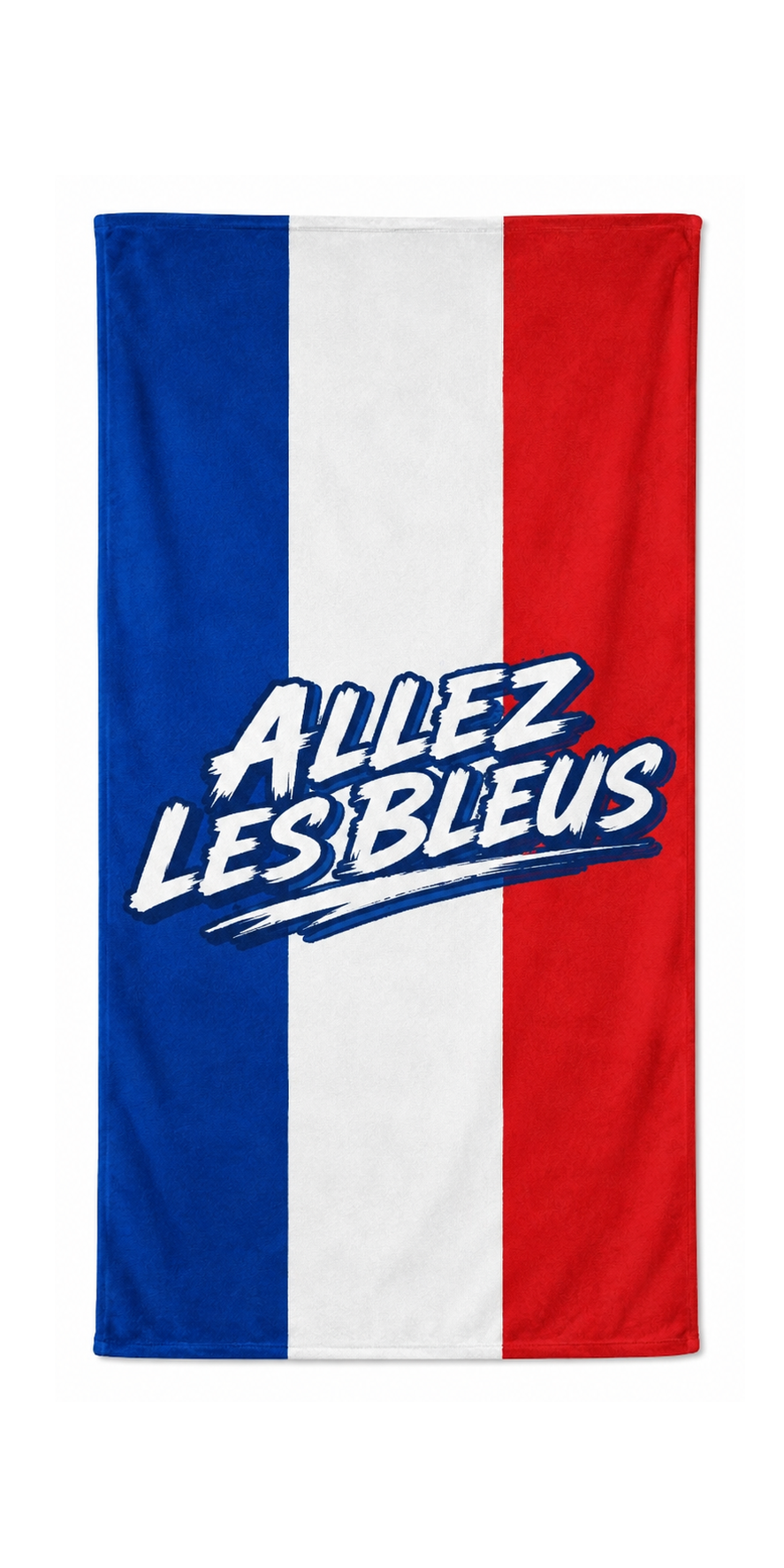 France World Team bath and beach towel with accurate 30 by 60 inch proportion