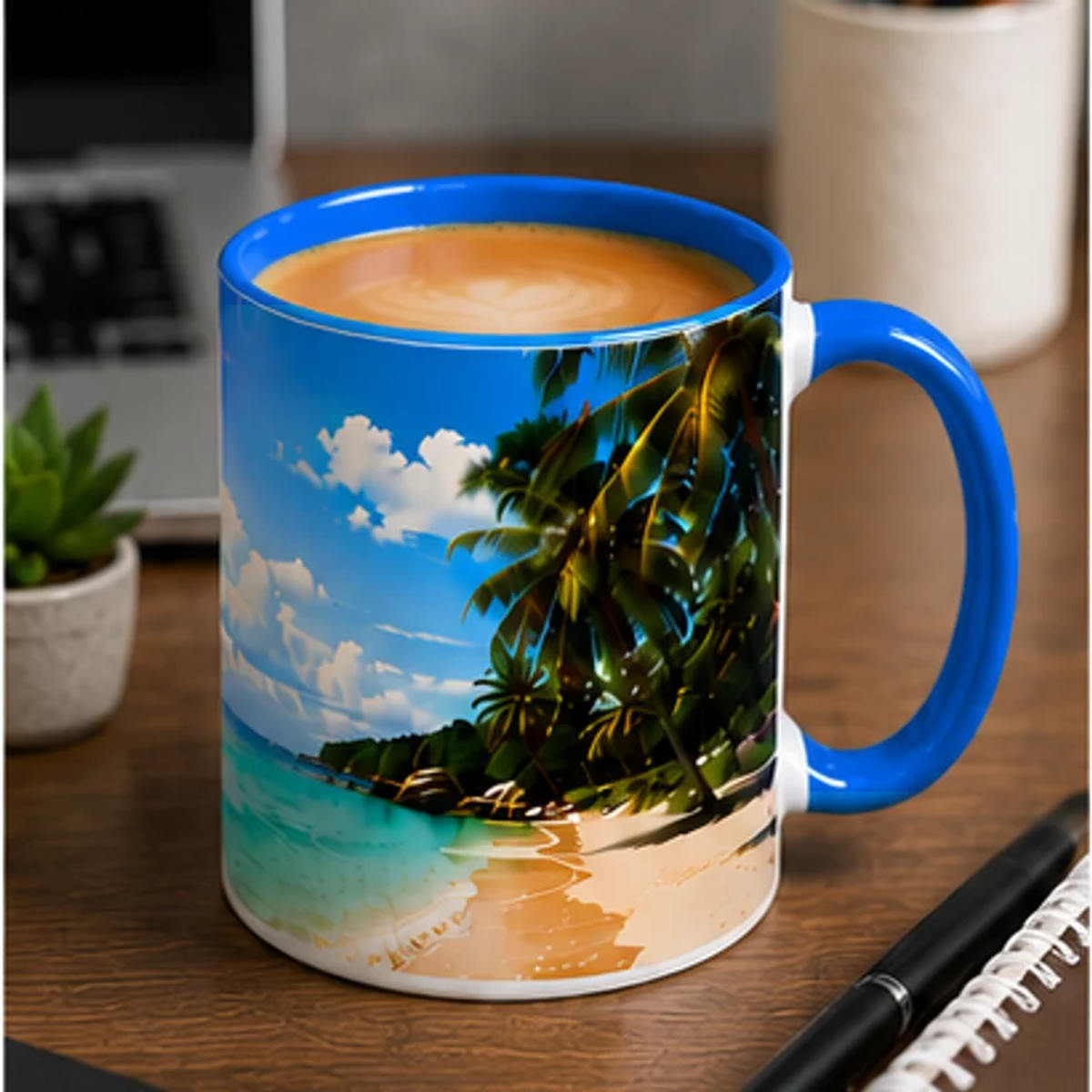 Custom Light Blue 11 oz Photo Mug hero