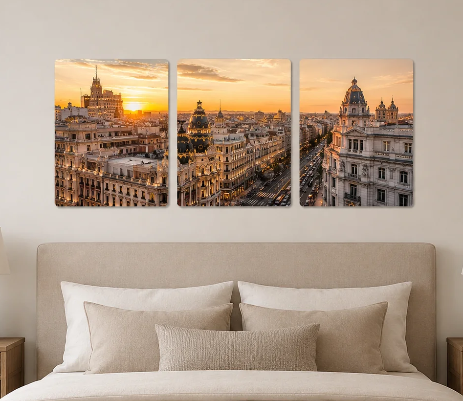 Custom 11 by 14 inch ChromaLuxe HD metal photo print with personalized artwork