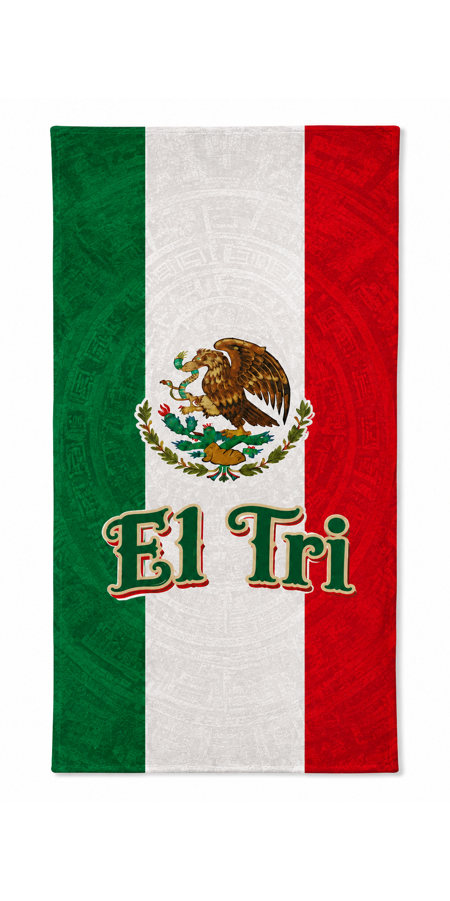 Mexico World Team bath and beach towel, accurate 30 by 60 inch proportion