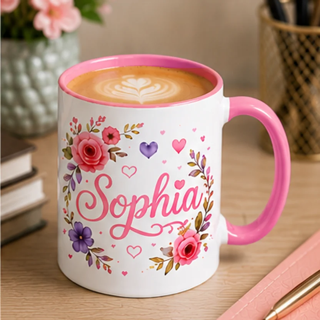 Custom Pink 11 oz Photo Mug hero