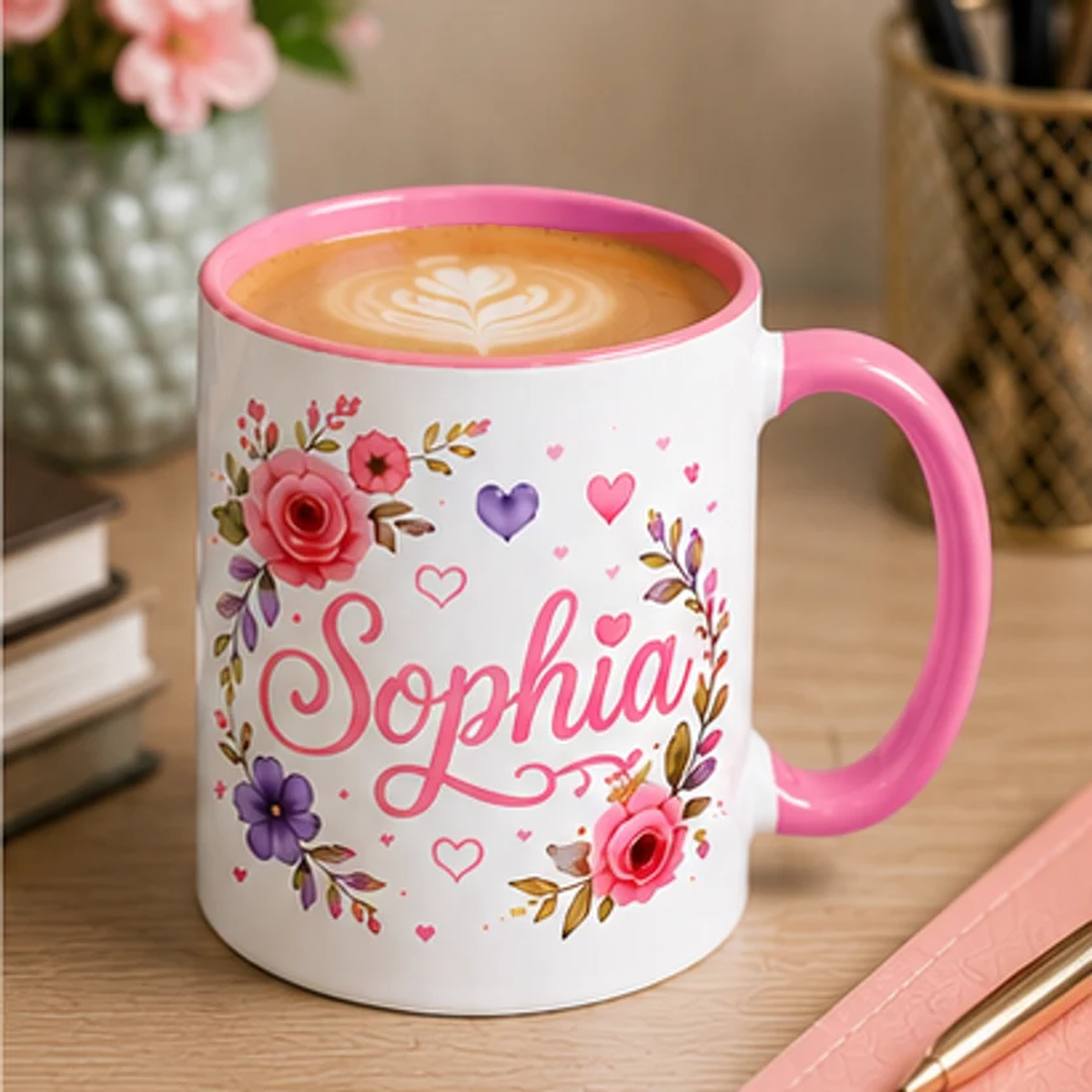 Custom Pink 11 oz Photo Mug hero