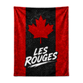 Canada 50 by 60 inch Minky Touch World Team Blanket on a clean white square background