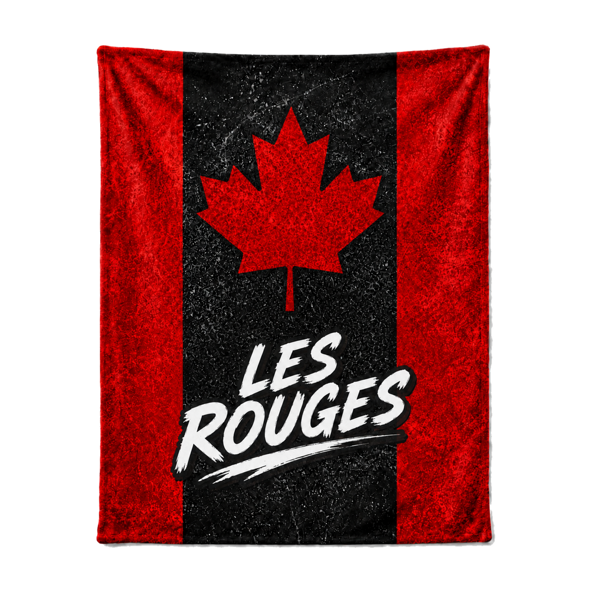 Canada 50 by 60 inch Minky Touch World Team Blanket on a clean white square background