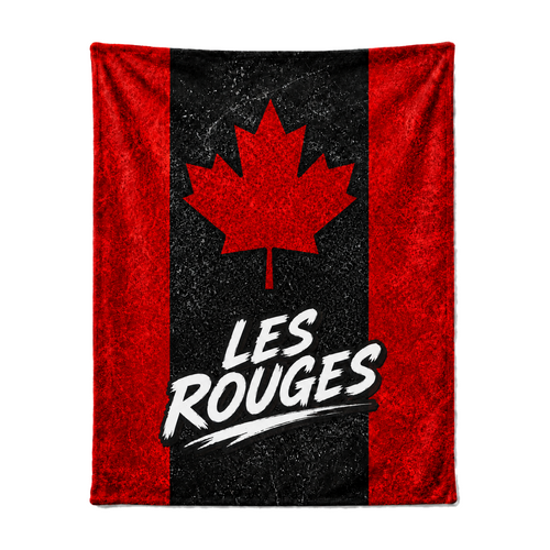 Canada 50 by 60 inch Minky Touch World Team Blanket on a clean white square background