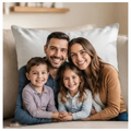 Custom White Linen Photo Pillow hero